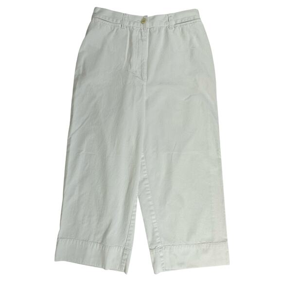 Lauren Ralph Lauren Womens Capris Size 4 (26x21.5) White Wide Leg High Rise - Picture 4 of 7